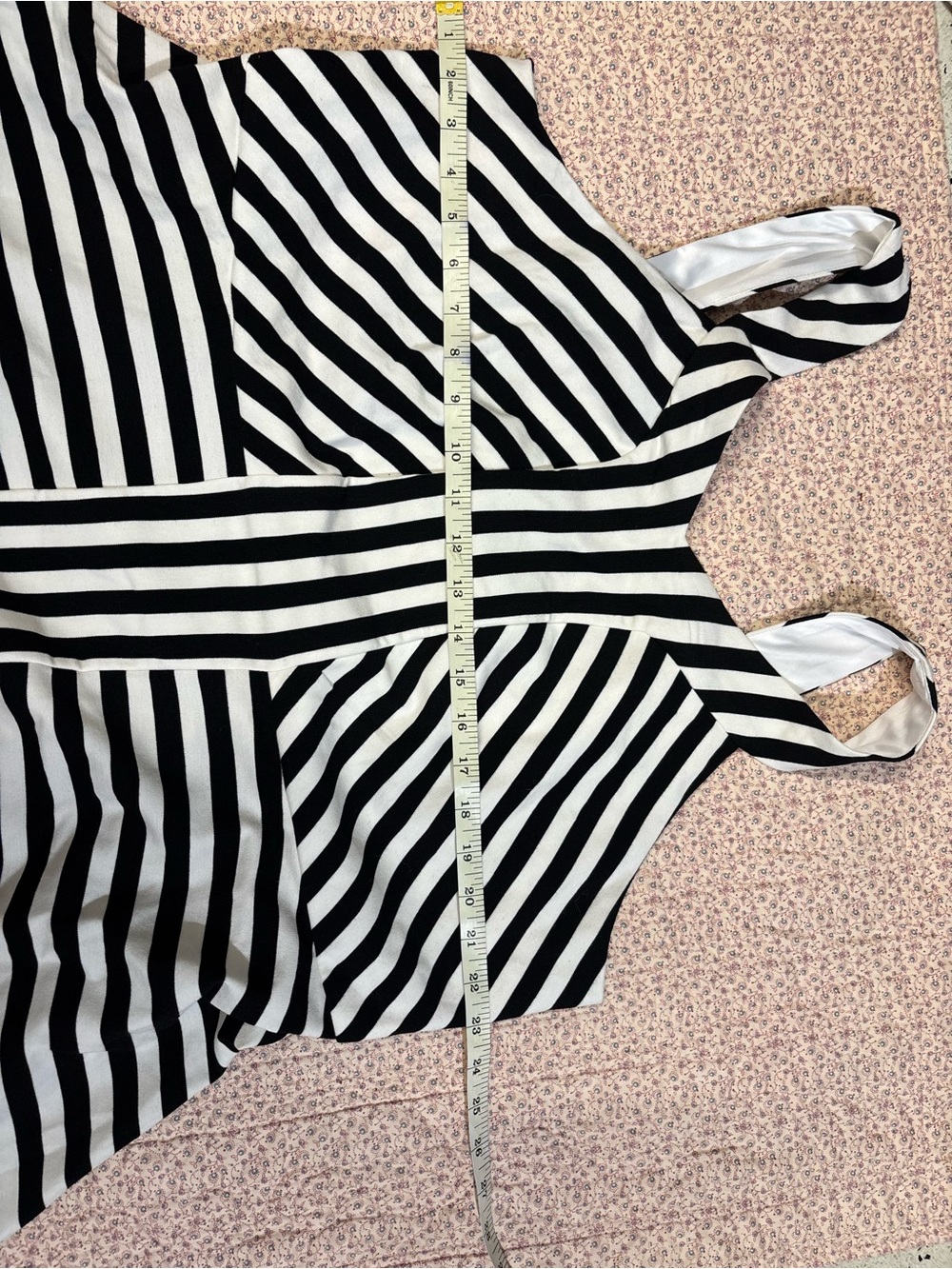 torrid Black & White Striped Fit-and-Flare Midi Dress - Picture 7 of 8